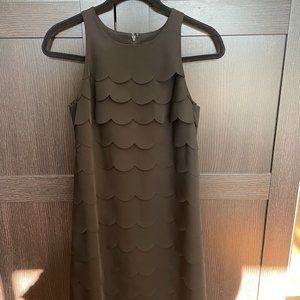 White House Black Market, Black Scalloped Dress - Size 0